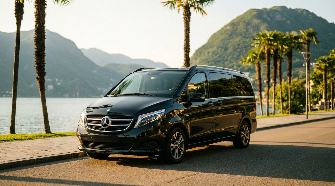 Mercedes V-Class minibus for hire in Lugano, Switzerland